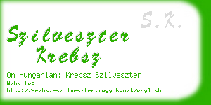 szilveszter krebsz business card